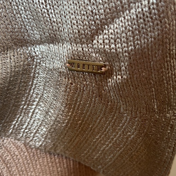 MOHITO | Blush Pink Silver "Paint" Ombre High Low Sweater - Picture 4 of 11